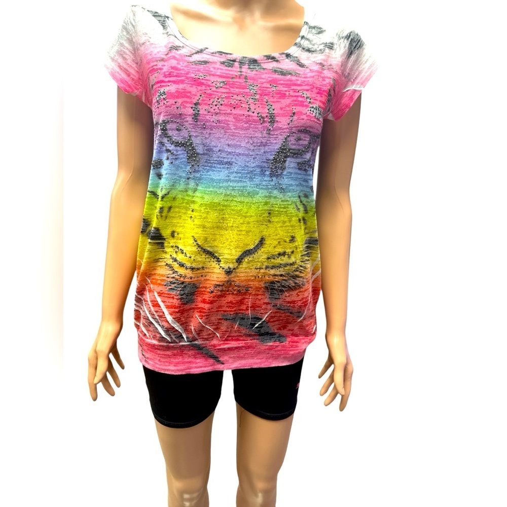 Urban Mix - EC - Rainbow Tiger Print Shirt